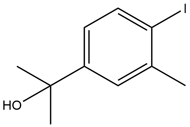 2-(4-碘-3-甲基苯基)-2-丙醇, 1676075-45-8, 结构式