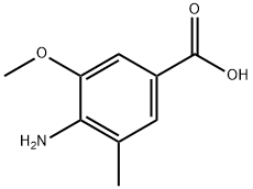 Benzoic acid, 4-amino-3-methoxy-5-methyl- Struktur