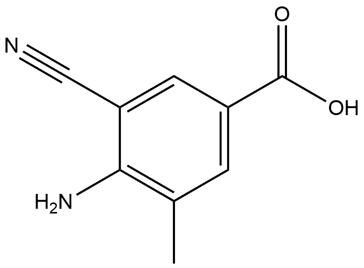 4-Amino-3-cyano-5-methylbenzoic acid Structure