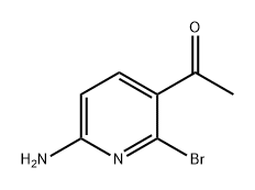 Ethanone, 1-(6-amino-2-bromo-3-pyridinyl)- 化学構造式