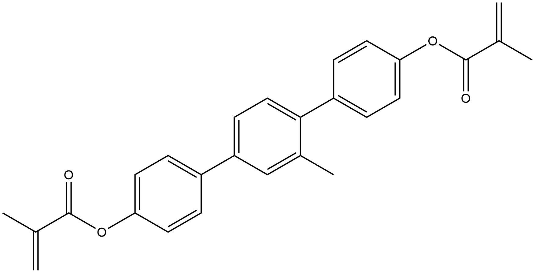 2'-methyl-[1,1':4',1''-terphenyl]-4,4''-diyl bis(2-methylacrylate) Struktur