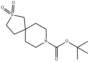 2-Thia-8-azaspiro[4.5]decane-8-carboxylic acid, 1,1-dimethylethyl ester, 2,2-dioxide Structure