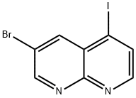 1,8-Naphthyridine, 3-bromo-5-iodo- Structure