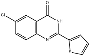 6-Chloro-2-(thiophen-2-yl)quinazolin-4(1H)-one,167994-99-2,结构式