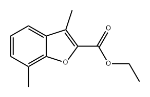 2-Benzofurancarboxylic acid, 3,7-dimethyl-, ethyl ester Struktur