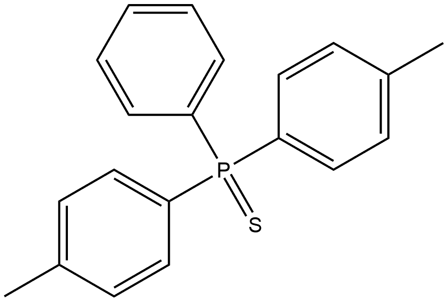Di-p-tolyl(phenyl)phosphine sulfide, 16822-31-4, 结构式
