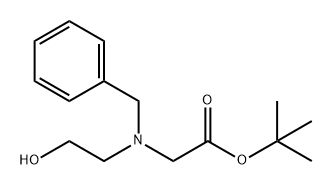 Glycine, N-(2-hydroxyethyl)-N-(phenylmethyl)-, 1,1-dimethylethyl ester 化学構造式