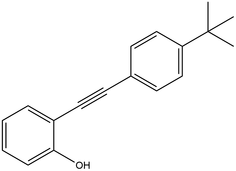 2-[2-[4-(1,1-Dimethylethyl)phenyl]ethynyl]phenol,1682643-57-7,结构式