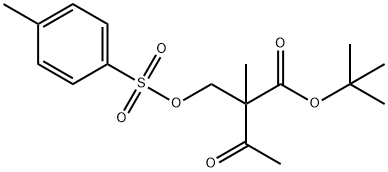 Butanoic acid, 2-methyl-2-[[[(4-methylphenyl)sulfonyl]oxy]methyl]-3-oxo-, 1,1-dimethylethyl ester Structure