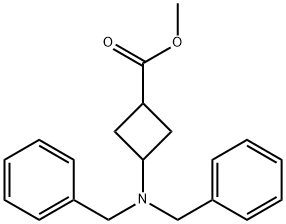 Cyclobutanecarboxylic acid, 3-[bis(phenylmethyl)amino]-, methyl ester 化学構造式