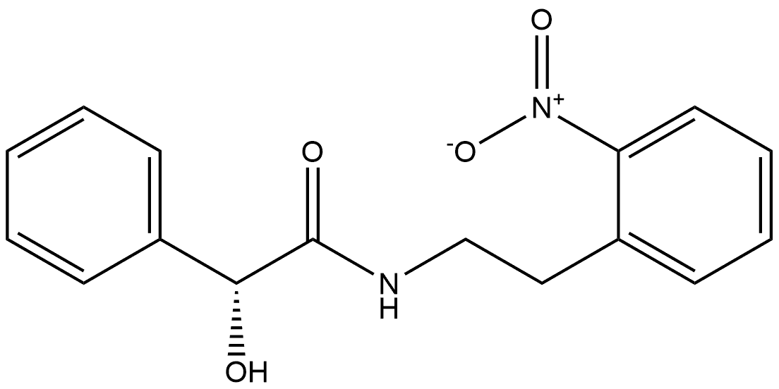 Benzeneacetamide, α-hydroxy-N-[2-(2-nitrophenyl)ethyl]-, (αR)- Struktur