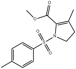 1H-Pyrrole-2-carboxylic acid, 4,5-dihydro-3-methyl-1-[(4-methylphenyl)sulfonyl]-, methyl ester 结构式