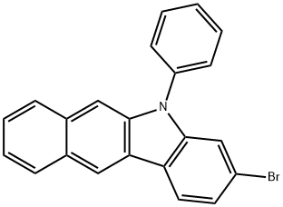 5H-BENZO[B]CARBAZOLE, 3-BROMO-5-PHENYL-, 1686100-23-1, 结构式