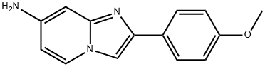 Imidazo[1,2-a]pyridin-7-amine, 2-(4-methoxyphenyl)- 化学構造式