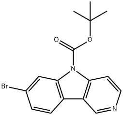 5H-Pyrido[4,3-b]indole-5-carboxylic acid, 7-bromo-, 1,1-dimethylethyl ester Structure