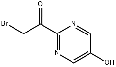 2-Bromo-1-(5-hydroxy-2-pyrimidinyl)ethanone Struktur