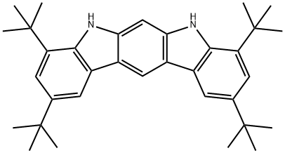 Indolo[2,3-b]carbazole, 2,4,8,10-tetrakis(1,1-dimethylethyl)-5,7-dihydro- Structure