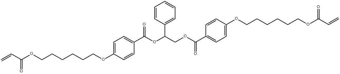 Benzoic acid, 4-[[6-[(1-oxo-2-propenyl)oxy]hexyl]oxy]-, 1-phenyl-1,2-ethanediyl ester (9CI) Struktur