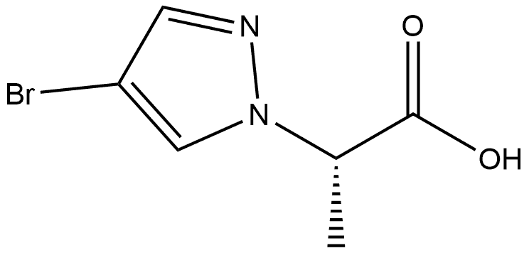 1H-Pyrazole-1-acetic acid, 4-bromo-α-methyl-, (αS)- Struktur
