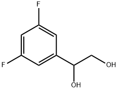 1,2-Ethanediol, 1-(3,5-difluorophenyl)- Struktur