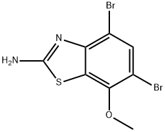 2-Benzothiazolamine, 4,6-dibromo-7-methoxy-,1690706-33-2,结构式