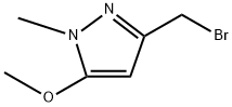 1H-Pyrazole, 3-(bromomethyl)-5-methoxy-1-methyl- Struktur