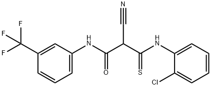 169120-56-3 Propanamide, 3-[(2-chlorophenyl)amino]-2-cyano-3-thioxo-N-[3-(trifluoromethyl)phenyl]-