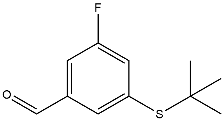 3-[(1,1-Dimethylethyl)thio]-5-fluorobenzaldehyde Struktur