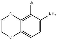 1,4-Benzodioxin-6-amine, 5-bromo-2,3-dihydro- Struktur