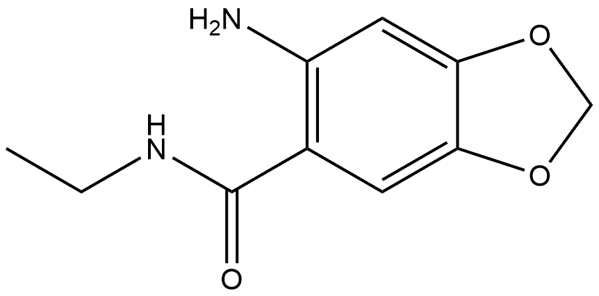 6-氨基-N-乙基-1,3-苯并恶烷-5-甲酰胺 结构式