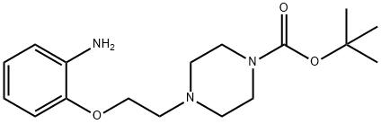 1-Piperazinecarboxylic acid, 4-[2-(2-aminophenoxy)ethyl]-, 1,1-dimethylethyl ester 结构式