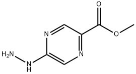 2-Pyrazinecarboxylic acid, 5-hydrazinyl-, methyl ester Struktur