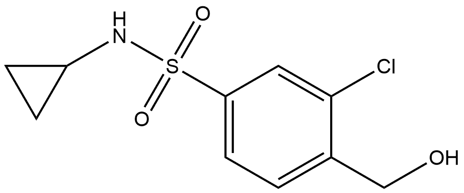 3-氯-N-环丙基-4-(羟甲基)苯磺酰胺, 1692538-31-0, 结构式