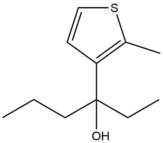 α-Ethyl-2-methyl-α-propyl-3-thiophenemethanol Structure