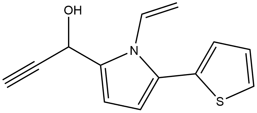 1-Ethenyl-α-ethynyl-5-(2-thienyl)-1H-pyrrole-2-methanol Struktur