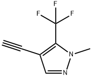 4-Ethynyl-1-methyl-5-(trifluoromethyl)-1H-pyrazole 化学構造式