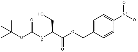 L-Serine, N-[(1,1-dimethylethoxy)carbonyl]-, (4-nitrophenyl)methyl ester Struktur