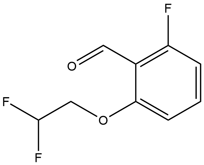 2-(2,2-Difluoroethoxy)-6-fluorobenzaldehyde,1693873-09-4,结构式