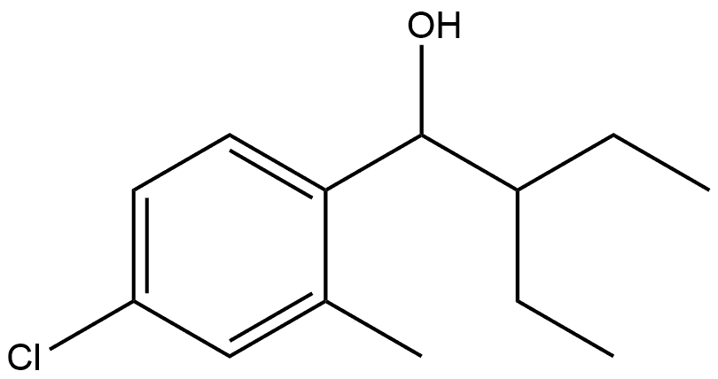 4-Chloro-α-(1-ethylpropyl)-2-methylbenzenemethanol,1694422-20-2,结构式