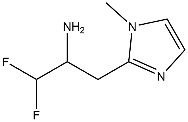 1,1-difluoro-3-(1-methyl-1H-imidazol-2-yl)propan-2-amine 化学構造式