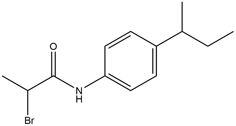 2-Bromo-N-[4-(1-methylpropyl)phenyl]propanamide,1694606-89-7,结构式