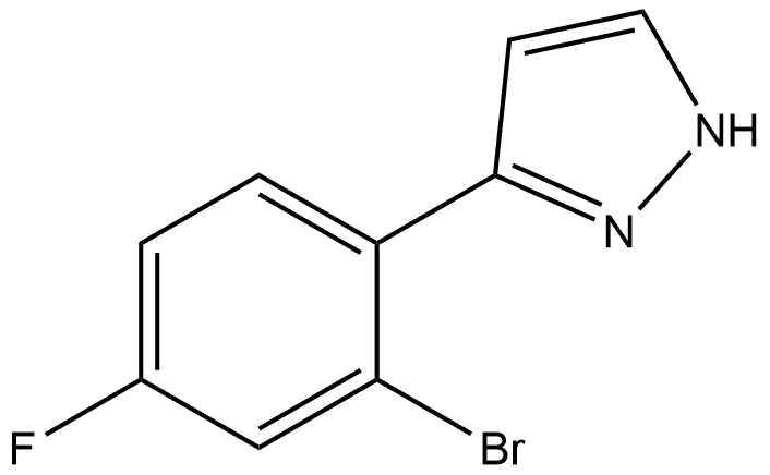 3-(2-Bromo-4-fluorophenyl)-1H-pyrazole Structure