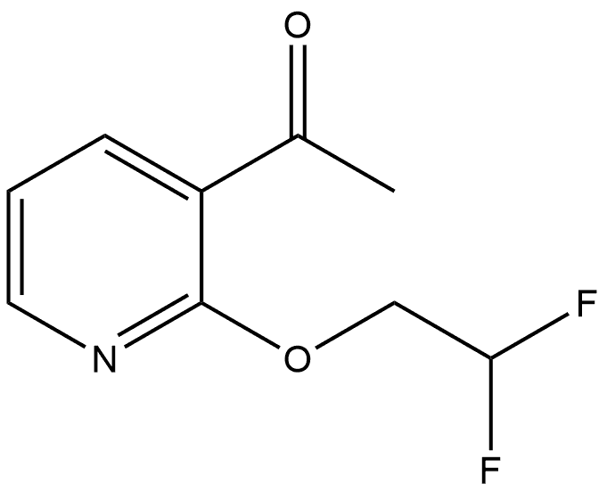 1-[2-(2,2-Difluoroethoxy)-3-pyridinyl]ethanone Struktur