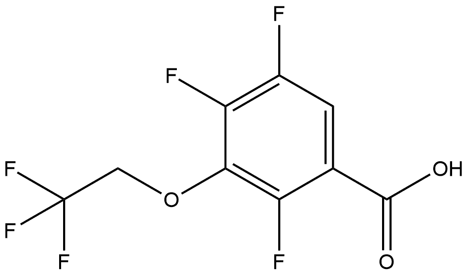 2,4,5-Trifluoro-3-(2,2,2-trifluoroethoxy)benzoic acid Structure