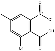 Benzoic acid, 2-bromo-4-methyl-6-nitro- Struktur