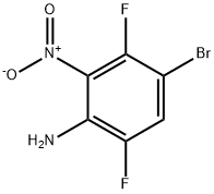 Benzenamine, 4-bromo-3,6-difluoro-2-nitro- Struktur