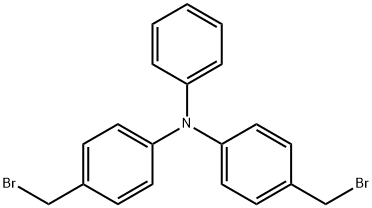 Benzenamine, 4-(bromomethyl)-N-[4-(bromomethyl)phenyl]-N-phenyl- Structure