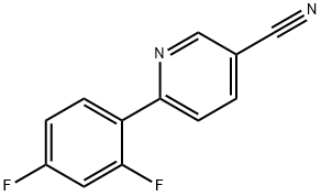 3-Pyridinecarbonitrile, 6-(2,4-difluorophenyl)- Structure