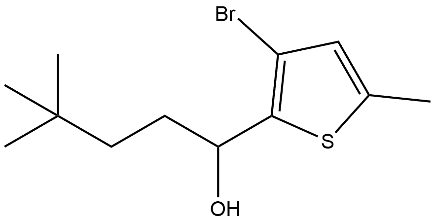 3-Bromo-α-(3,3-dimethylbutyl)-5-methyl-2-thiophenemethanol Structure