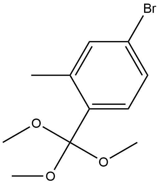 4-溴-2-甲基-1-(三甲氧基甲基)苯,1695745-25-5,结构式